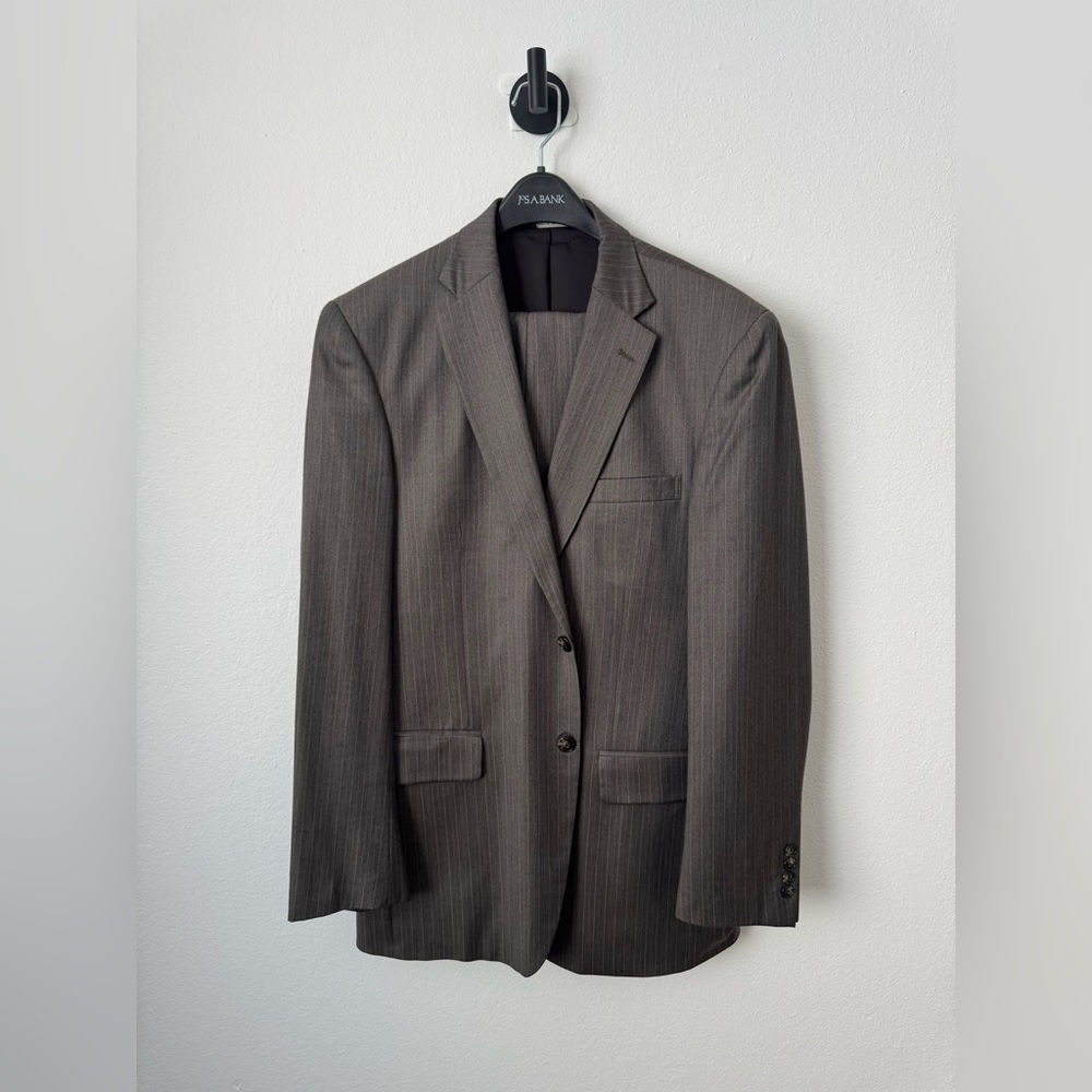 Jos. A. Bank Classic Brown Striped Suit